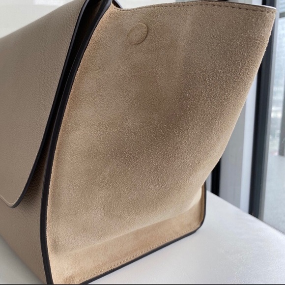 CELINE Taupe Medium Trapeze Bag - Picture 5 of 12